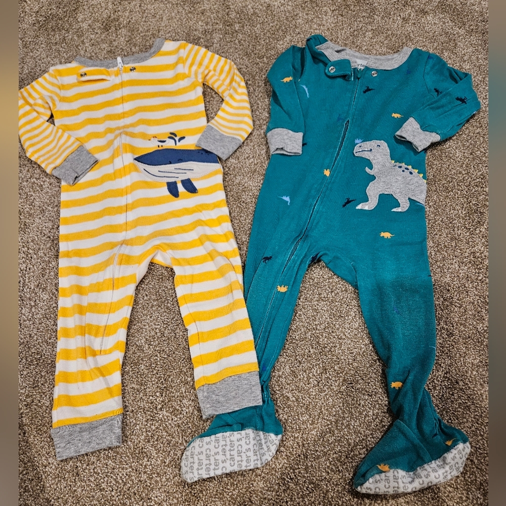 Carter's baby toddler boys clothing pajamas bundle size 12 months